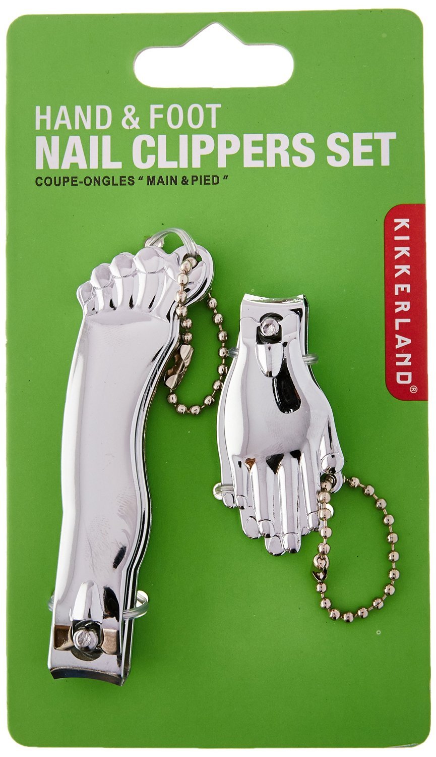 Kikkerland Hand and Foot Nail Clippers Set, Silver Beauty & Personal Care Kikkerland