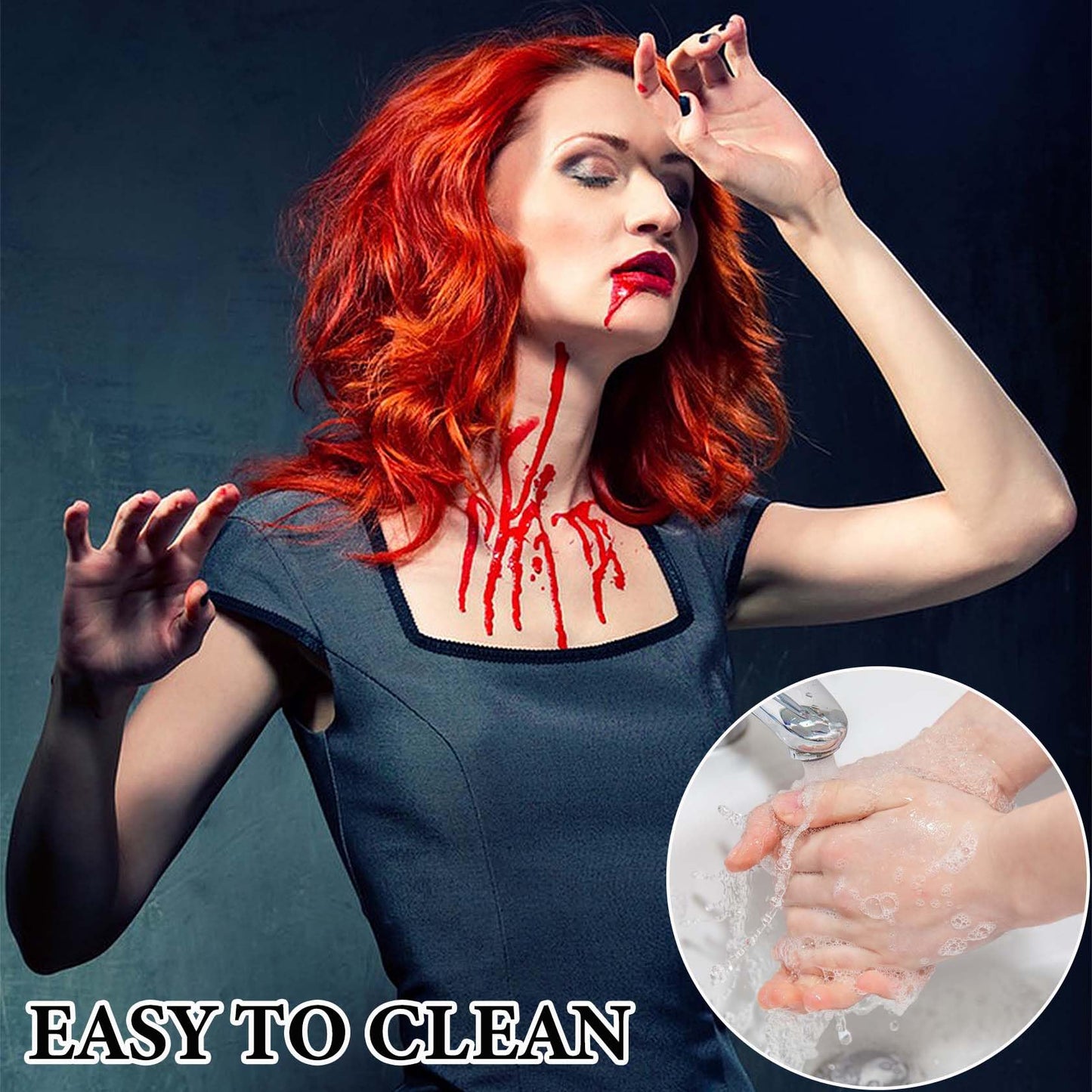 Fake Blood Spray,2.46 oz Fake Blood Makeup,Halloween Liquid Fake Blood Washable Splatter SFX Makeup Kit,Suitable for Clothes Zombie Vampire Halloween Beauty & Personal Care LZYLLS