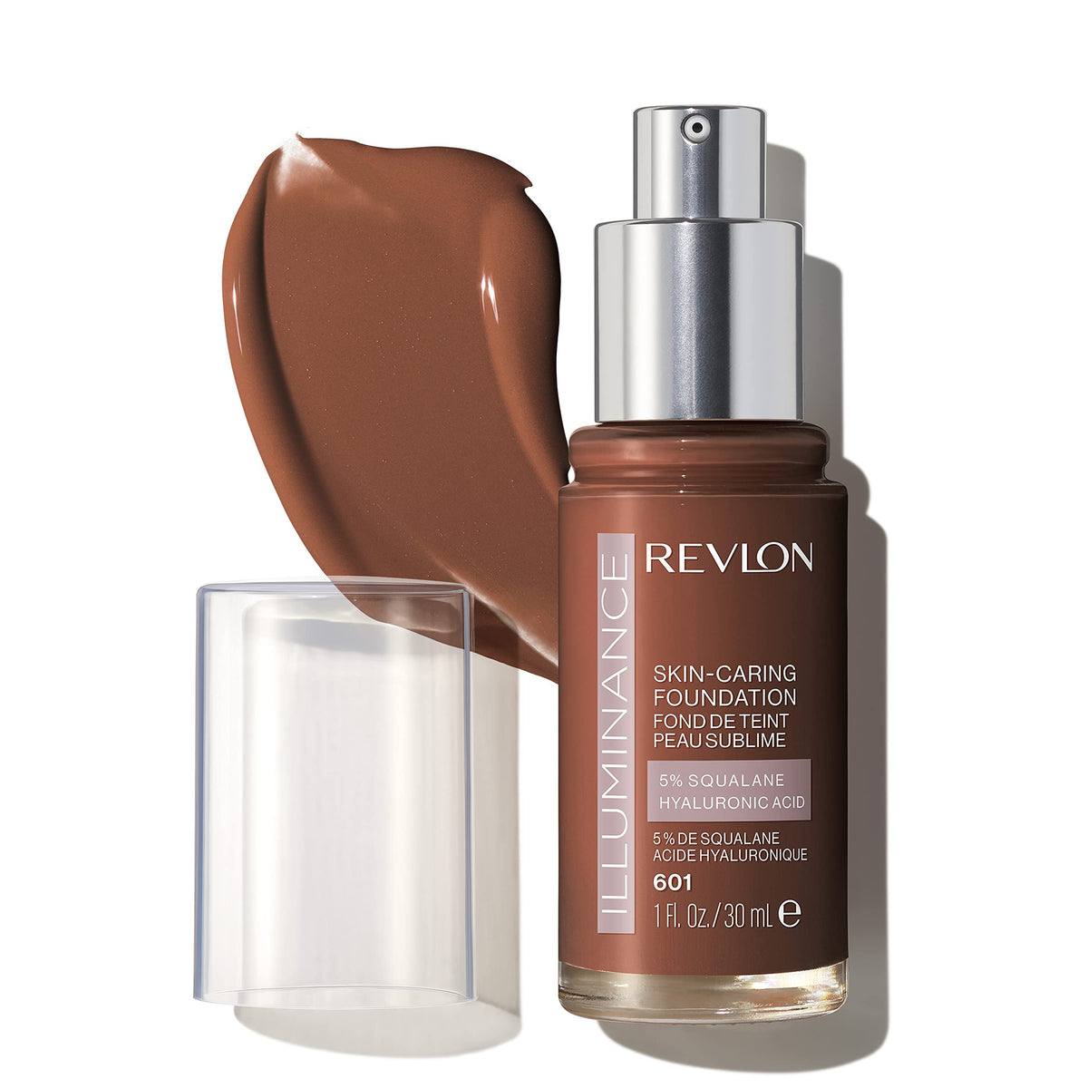 Revlon Illuminance Skin-Caring Liquid Foundation, Hyaluronic Acid, Hydrating and Nourishing Formula with Medium Coverage, 601 Soft Nutmeg, 1 fl oz Beauty & Personal Care REVLON