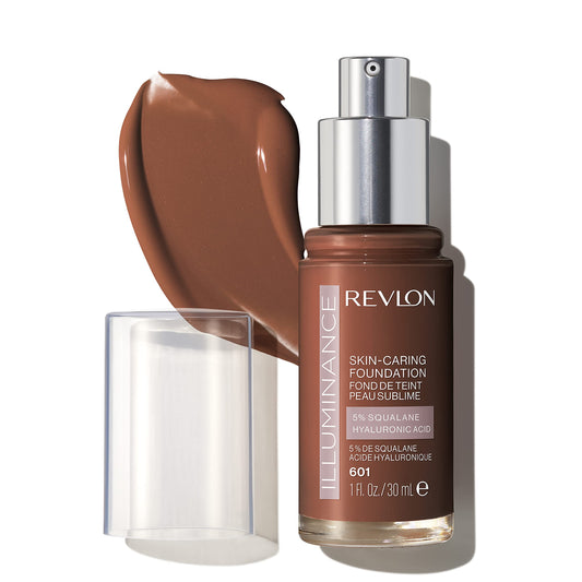 Revlon Illuminance Skin-Caring Liquid Foundation, Hyaluronic Acid, Hydrating and Nourishing Formula with Medium Coverage, 601 Soft Nutmeg, 1 fl oz Beauty & Personal Care REVLON