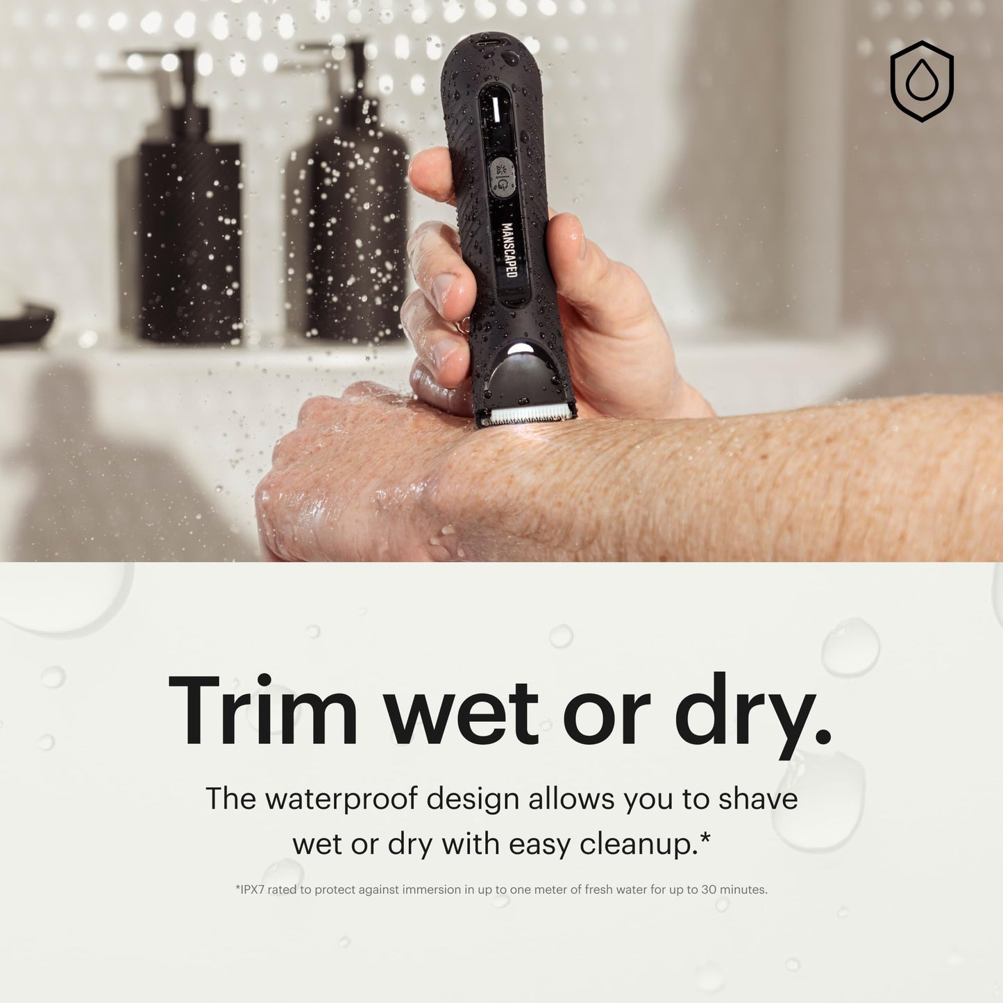 MANSCAPED® The Lawn Mower® 3.0 Plus Groin & Body Hair Trimmer - Updated SkinSafe® Trimmer Blade, Waterproof Wet/Dry Groomer, USB-C Rechargeable, Men’s Beauty and Personal Care MANSCAPED