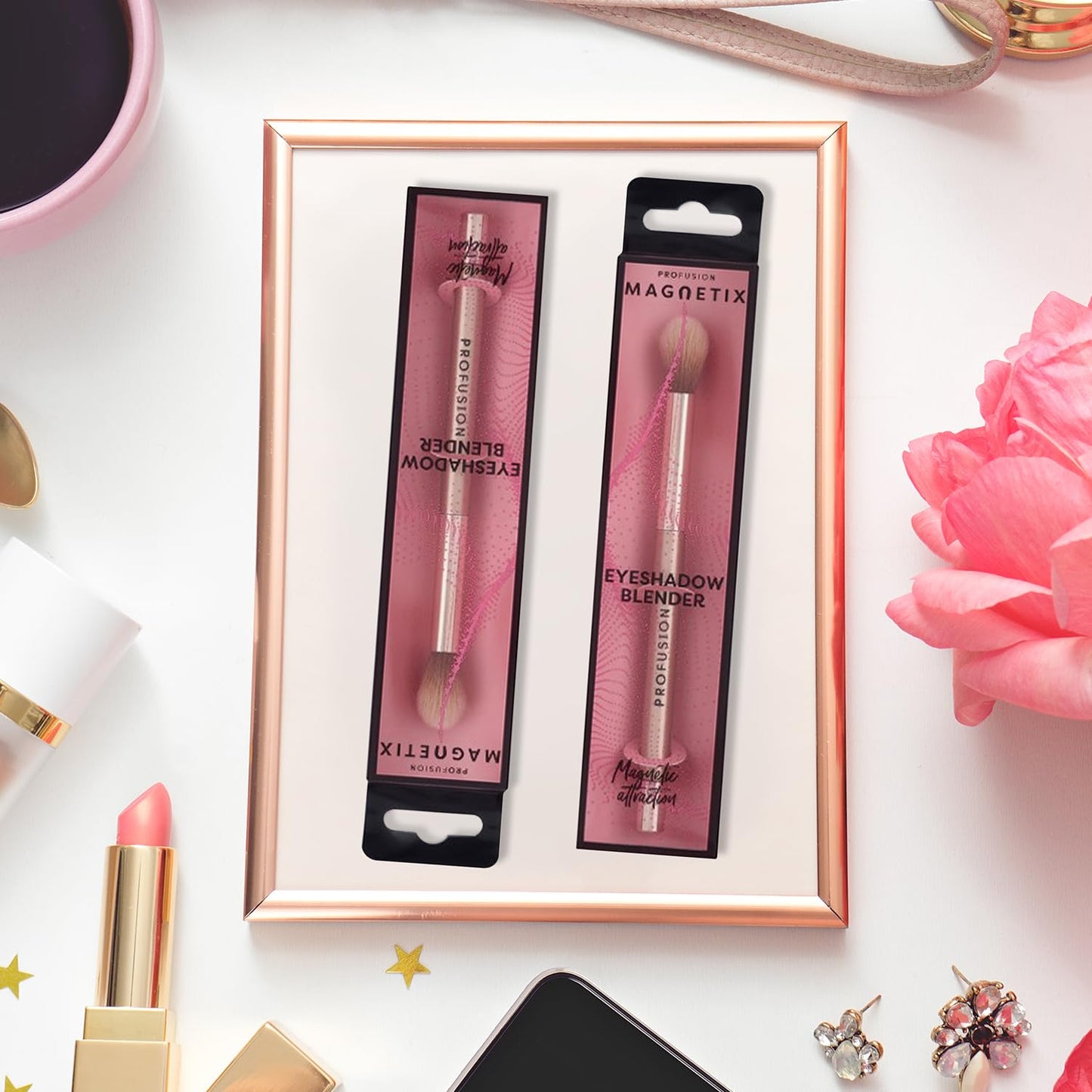 Profusion Cosmetics Magnetix Eyeshadow Blending Brush with Soft, Dense Synthetic Tapered Bristles for Smooth, Seamless Blending, Fluffy Eye Makeup Beauty & Personal Care Profusion Cosmetics