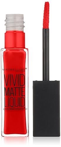 Maybelline New York Color Sensational Vivid Matte Liquid Lipstick, Rebel Red, 0.26 fl. oz. Beauty & Personal Care MAYBELLINE