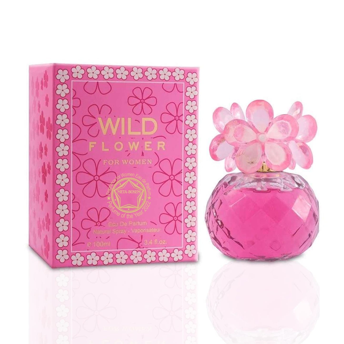 META-BOSEM Wild Flower Pink, Women Perfume Eau de Parfum Natural Spray - Floral Notes - Sweet Fresh Scent - Great Holiday Gift - for All Day Use - a Beauty & Personal Care META-BOSEM