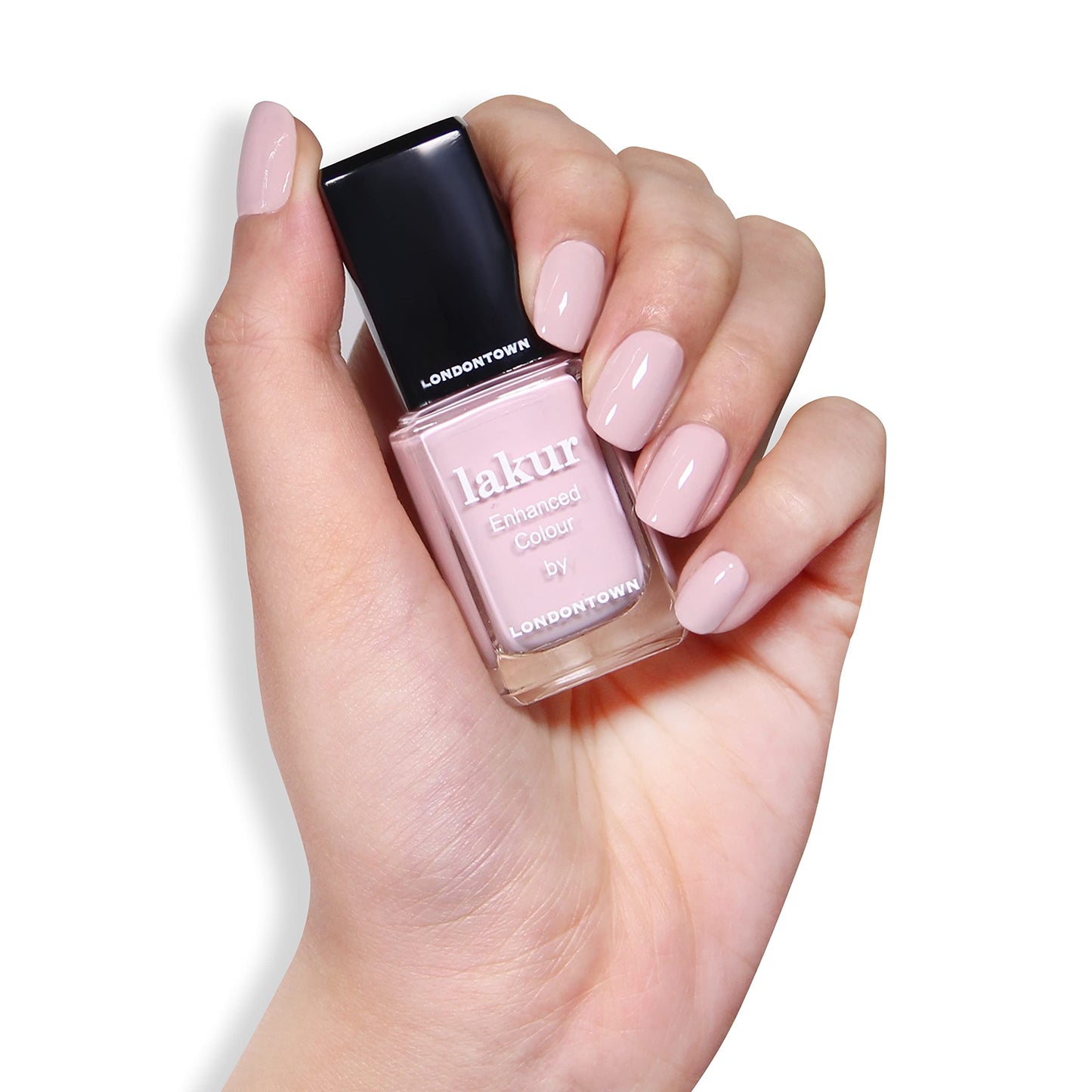 LONDONTOWN lakur Nail Polish - Chip-Resistant, Non-Toxic, Conditions & Hydrates Nails | Glossy Light Pink, Rosewater, .40 fl oz Beauty & Personal Care LONDONTOWN