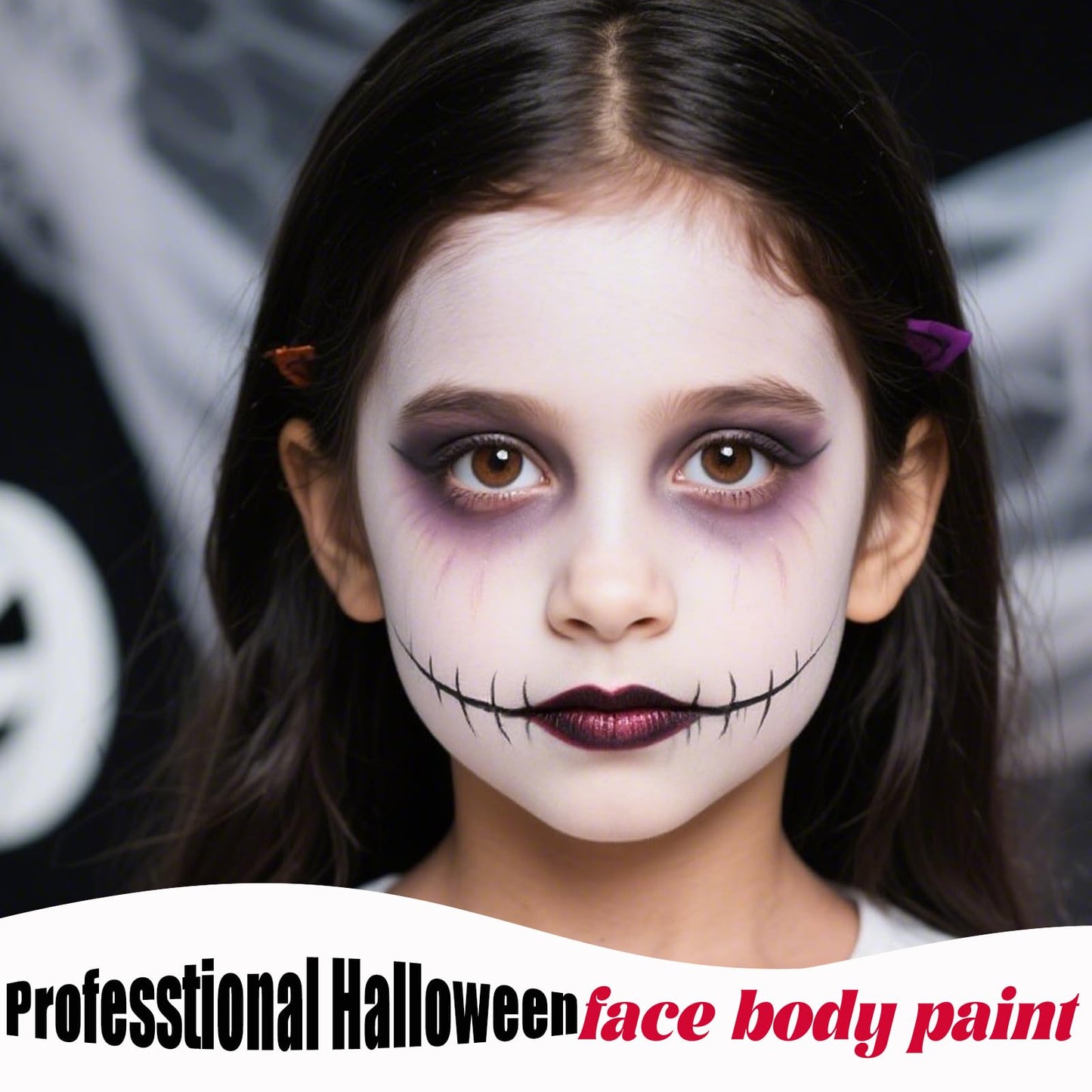 White Face Body Paint, Water Based Cream White Body Painting For Art Theater Halloween Party Cosplay Clown Skull Joker Zombie Vampire Skeleton Goth Beauty & Personal Care TUHPIBK