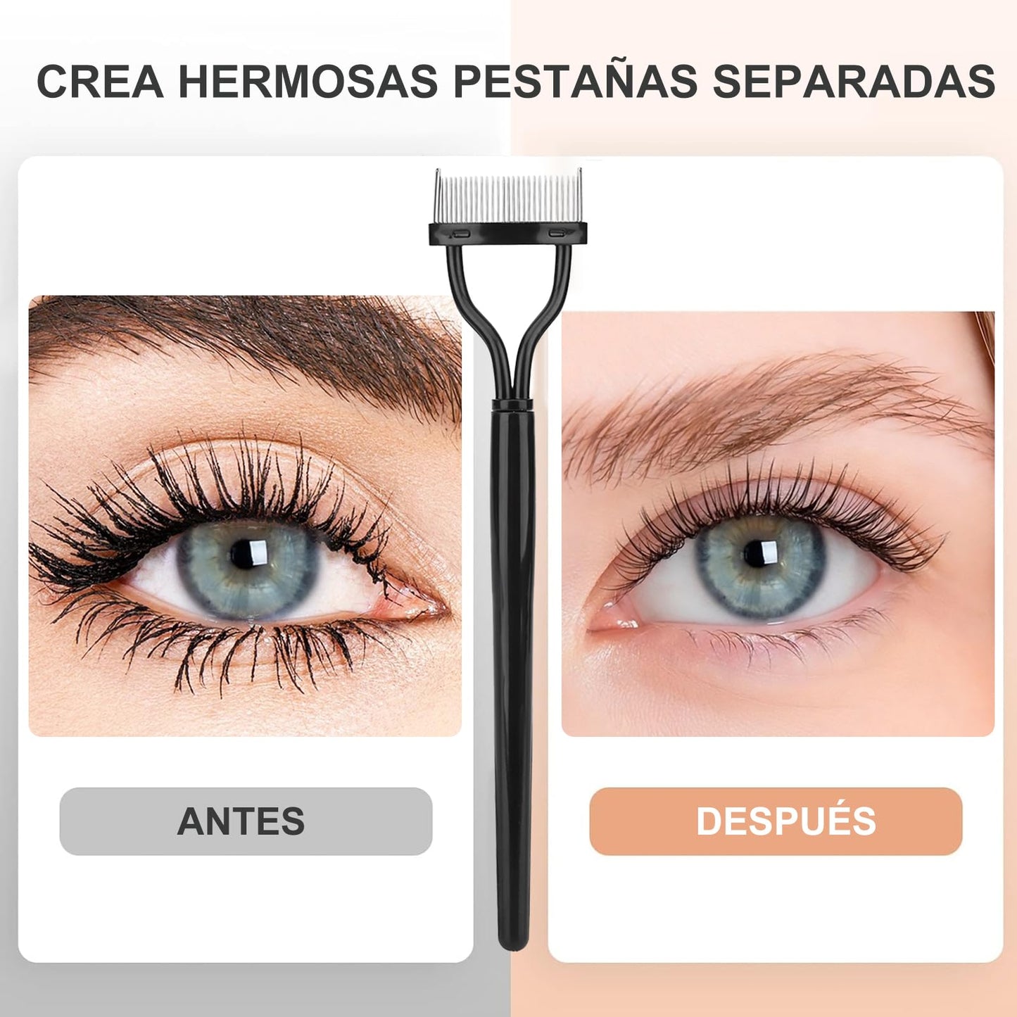 Eye Brow Brush Comb,Eyelash Comb Eyebrow Brush with Steel Needle Mascara Eyebrow Brush for Curling Iron with Eyelash Comb Makeup Brush Tool Beauty & Personal Care Yinhing