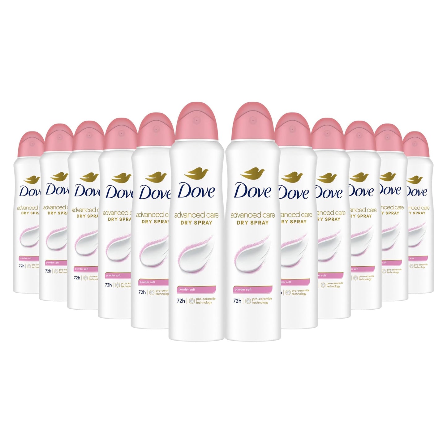 Dove Advanced Care Antiperspirant Deodorant Spray Powder Soft Pack of 12 to help skin barrier repair after shaving 72hour antiperspirant deodorant Beauty and Personal Care Dove