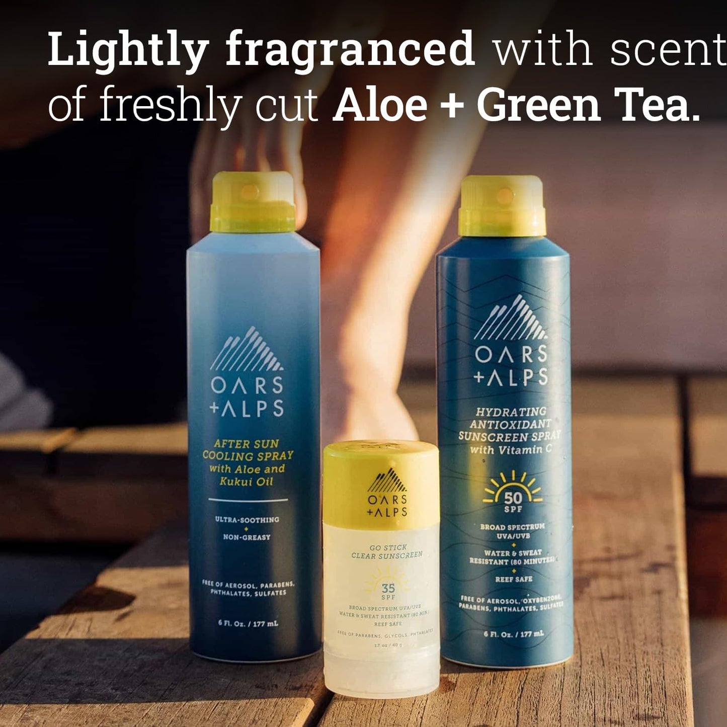 Oars + Alps After Sun Spray, After Sun Care Spray with Aloe Vera, Kukui Oil & Niacinamide & Green Tea Scent to Naturally Cool Skin, Hydrating Beauty & Personal Care Oars + Alps