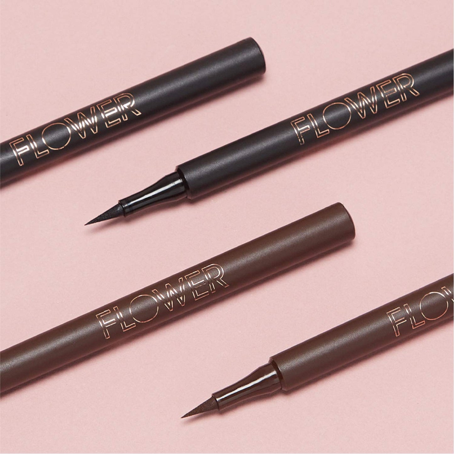 FLOWER BEAUTY By Drew Barrymore Forever Wear Winged Eyeliner - Long-Lasting + Smudge-Proof - Liquid Eyeliner + Winged Applicator (All-Nighter) Beauty & Personal Care FLOWER BEAUTY