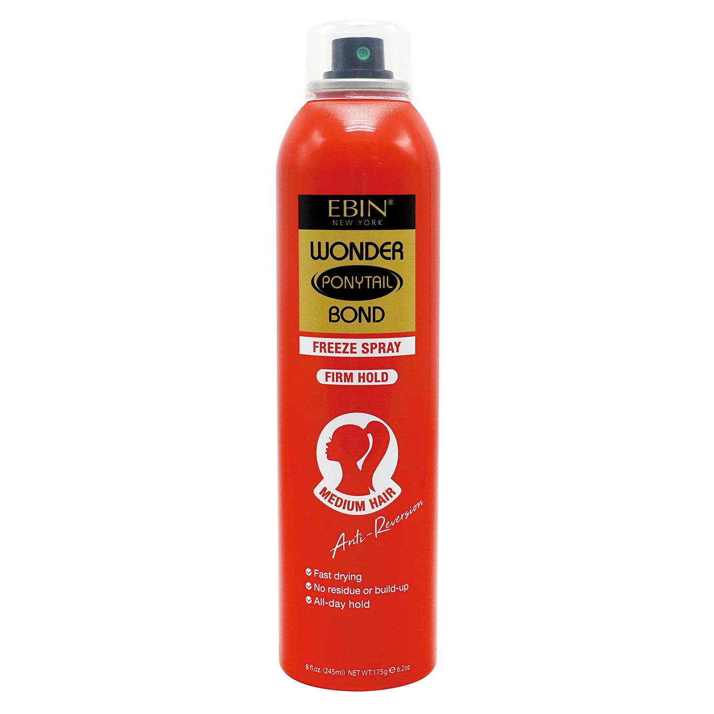 EBIN NEW YORK Wonder Ponytail Bond Freeze Spray Firm Hold - Medium Hair 8oz/ 245ml |Long Lasting Hold, 24-Hour Frizz Control, Shine Enhancing Beauty & Personal Care EBIN NEW YORK