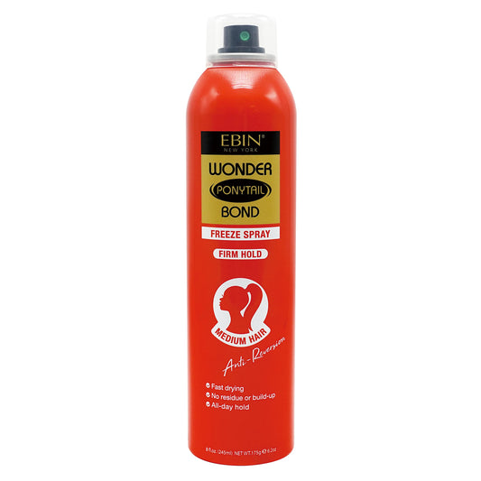 EBIN NEW YORK Wonder Ponytail Bond Freeze Spray Firm Hold - Medium Hair 8oz/ 245ml |Long Lasting Hold, 24-Hour Frizz Control, Shine Enhancing Beauty & Personal Care EBIN NEW YORK