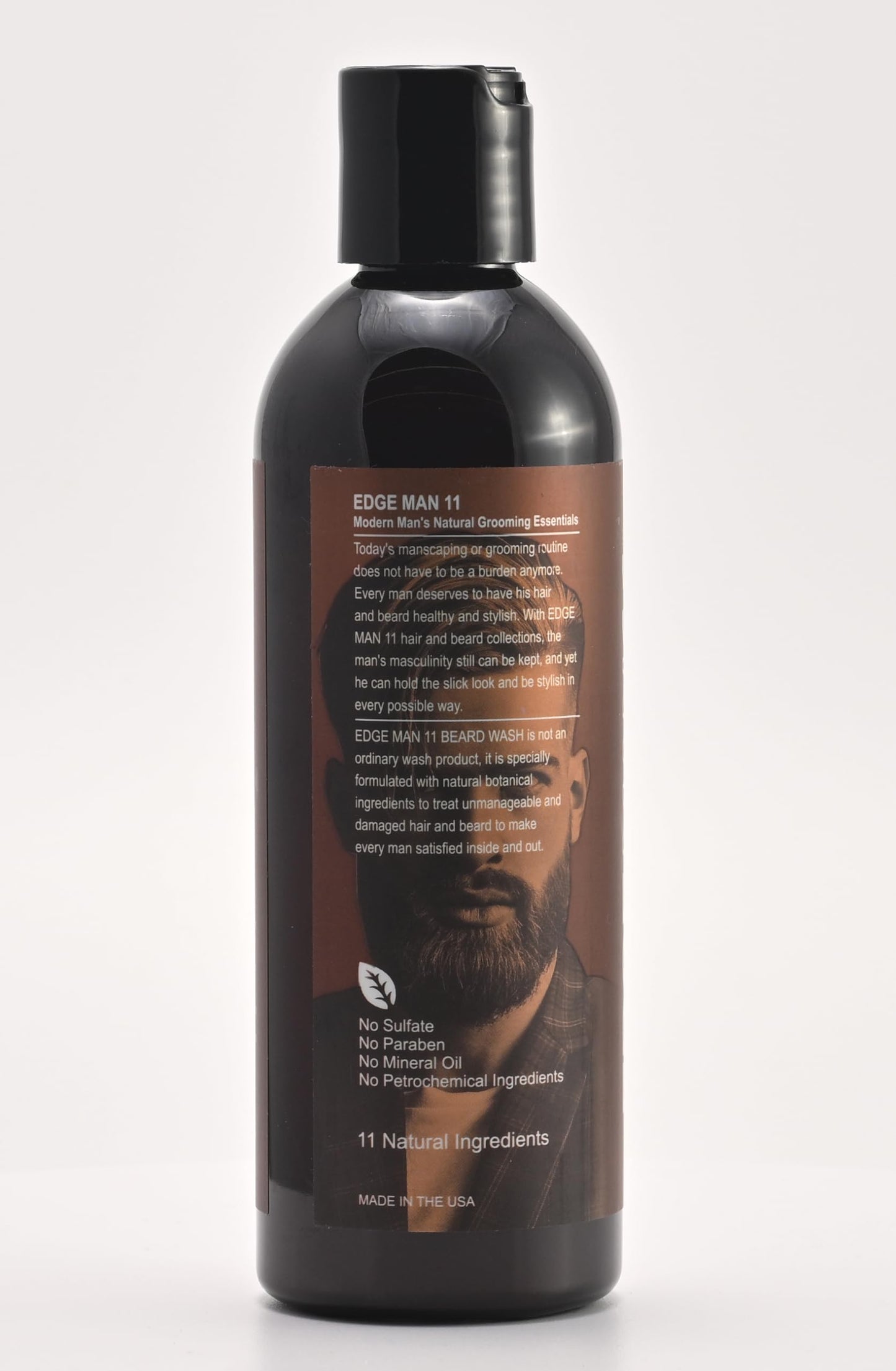 On Natural - Edga Man 11 - Beard Wash 8oz. Beauty and Personal Care On Natural