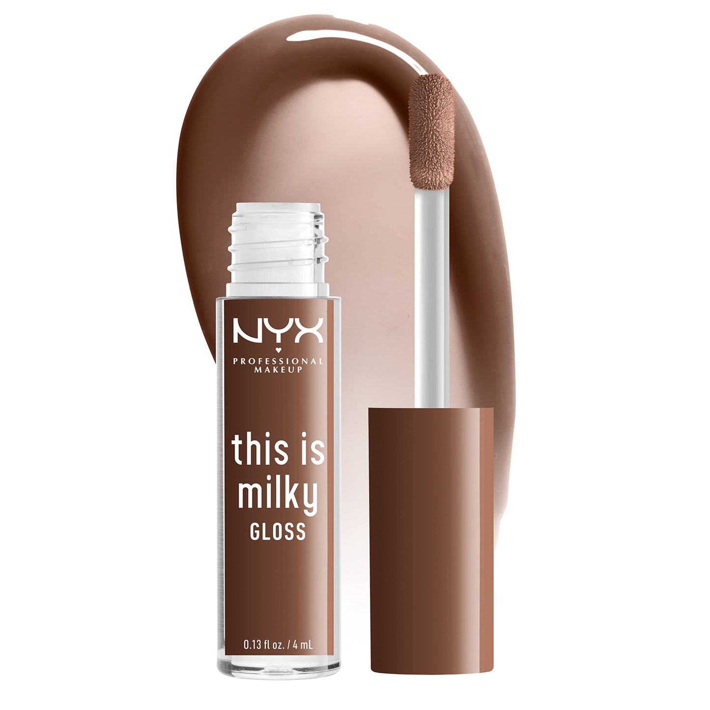 NYX PROFESSIONAL MAKEUP This Is Milky Gloss, Vegan Lip Gloss, 12 Hour Hydration - Milk The Coco (Chocolate Brown) Beauty & Personal Care NYX PROFESSIONAL MAKEUP
