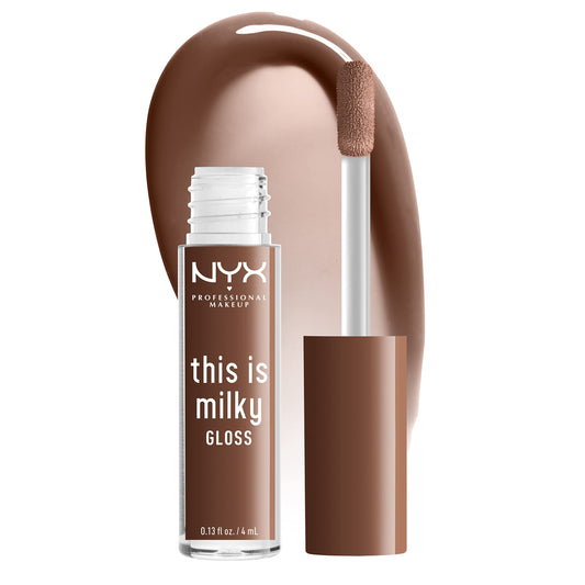 NYX PROFESSIONAL MAKEUP This Is Milky Gloss, Vegan Lip Gloss, 12 Hour Hydration - Milk The Coco (Chocolate Brown) Beauty & Personal Care NYX PROFESSIONAL MAKEUP