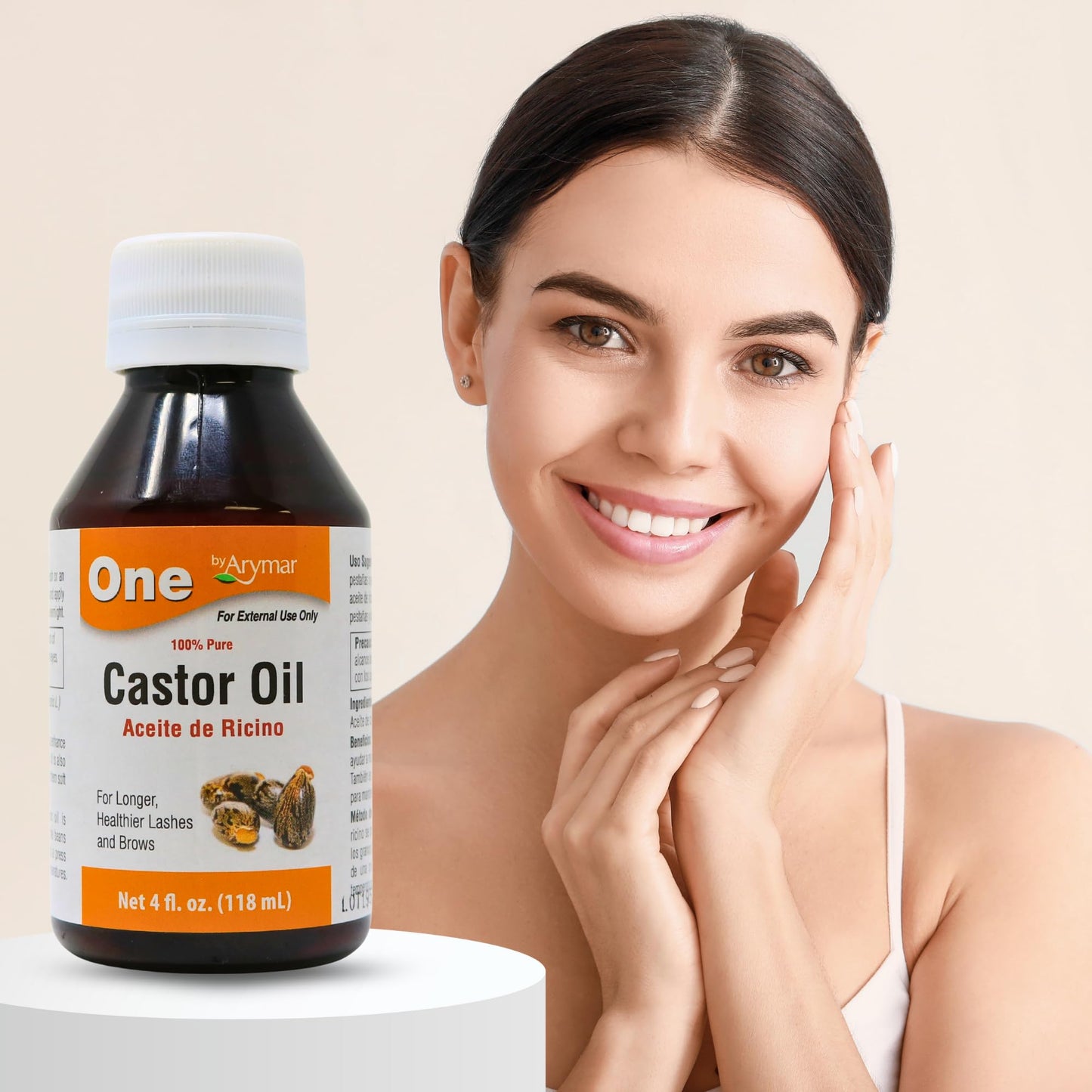 Arymar Castor Oil Aceite de Ricino Made in USA 100% Pure 4 fl oz 118 ml One (4 fl oz) Beauty & Personal Care Arymar