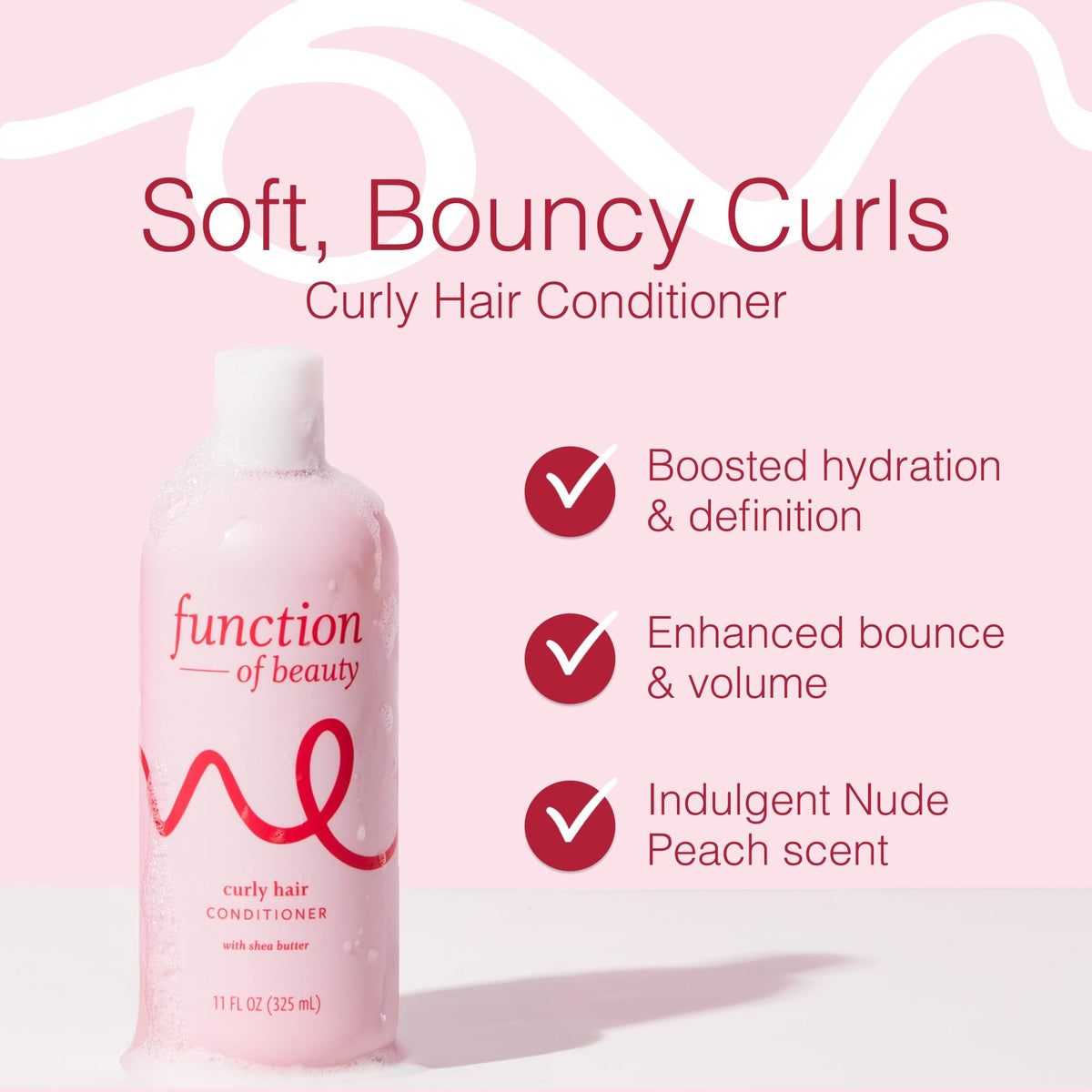 Function of Beauty Curly Hair Conditioner - Frizz Control Hair Care, 2-Pack