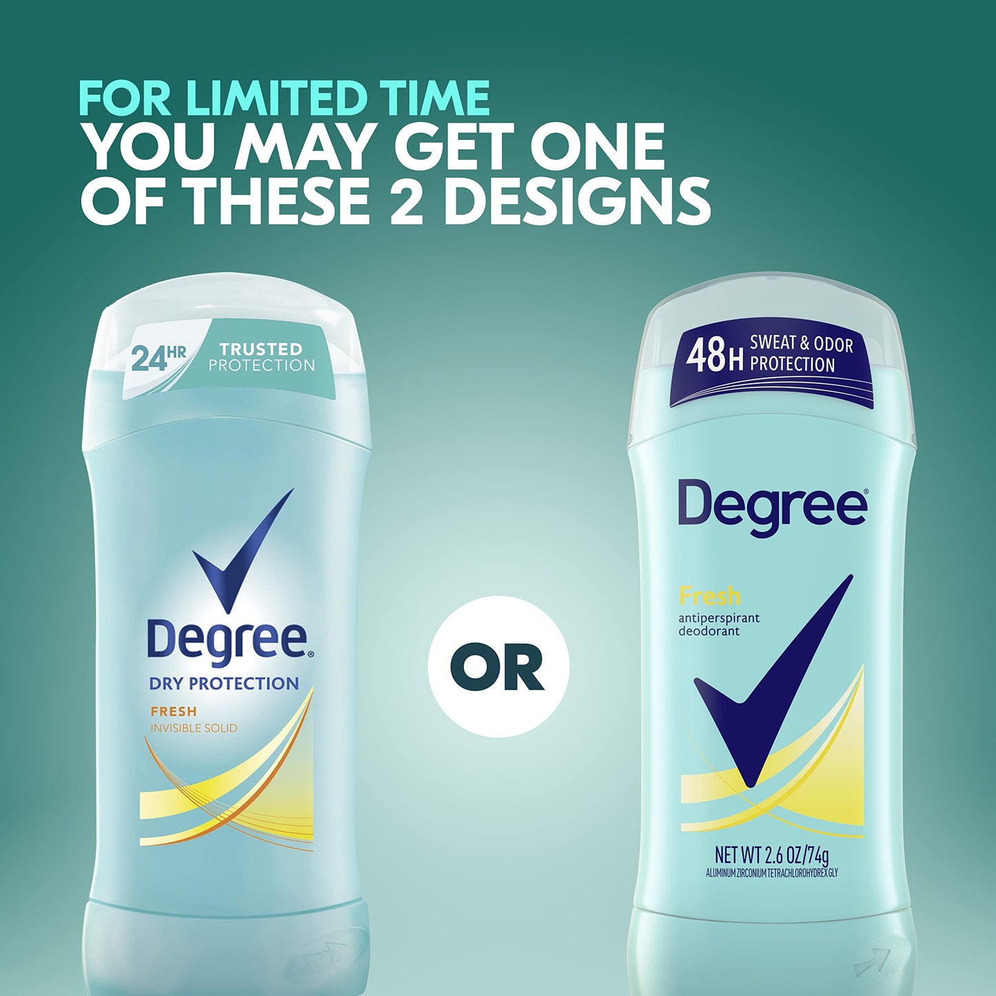 Degree Antiperspirant Deodorant 48-hour sweat and odor protection Fresh Antiperspirant for Women 2.6 oz Beauty and Personal Care Degree