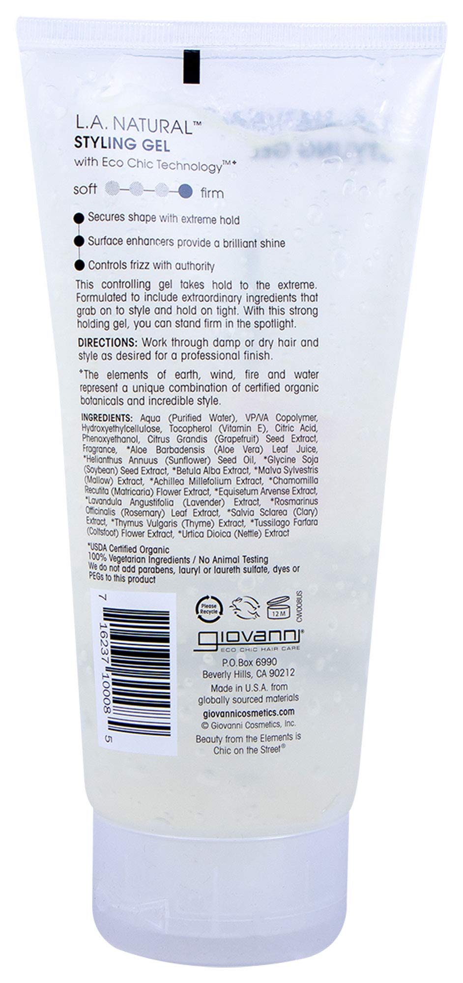 Eco Chic L.A. Natural Styling Gel (6.8 Oz, 2-Pack) Beauty & Personal Care GIOVANNI
