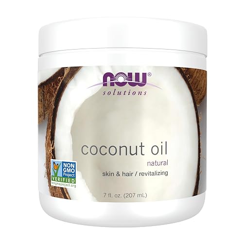 NOW Foods Solutions, Coconut Oil, Naturally Revitalizing for Skin and Hair, Conditioning Moisturizer, 7-Ounce Beauty & Personal Care NOW Foods
