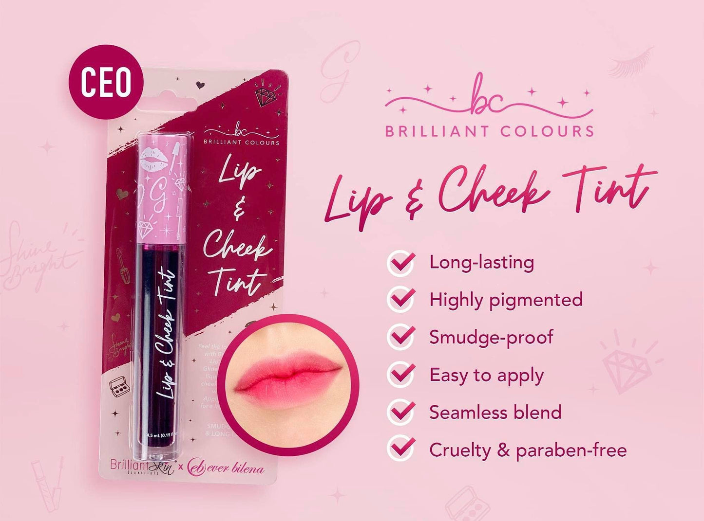 Brilliant Colours by Brilliant Skin Lip & Cheek Tint - CEO Beauty & Personal Care Brilliant Colours