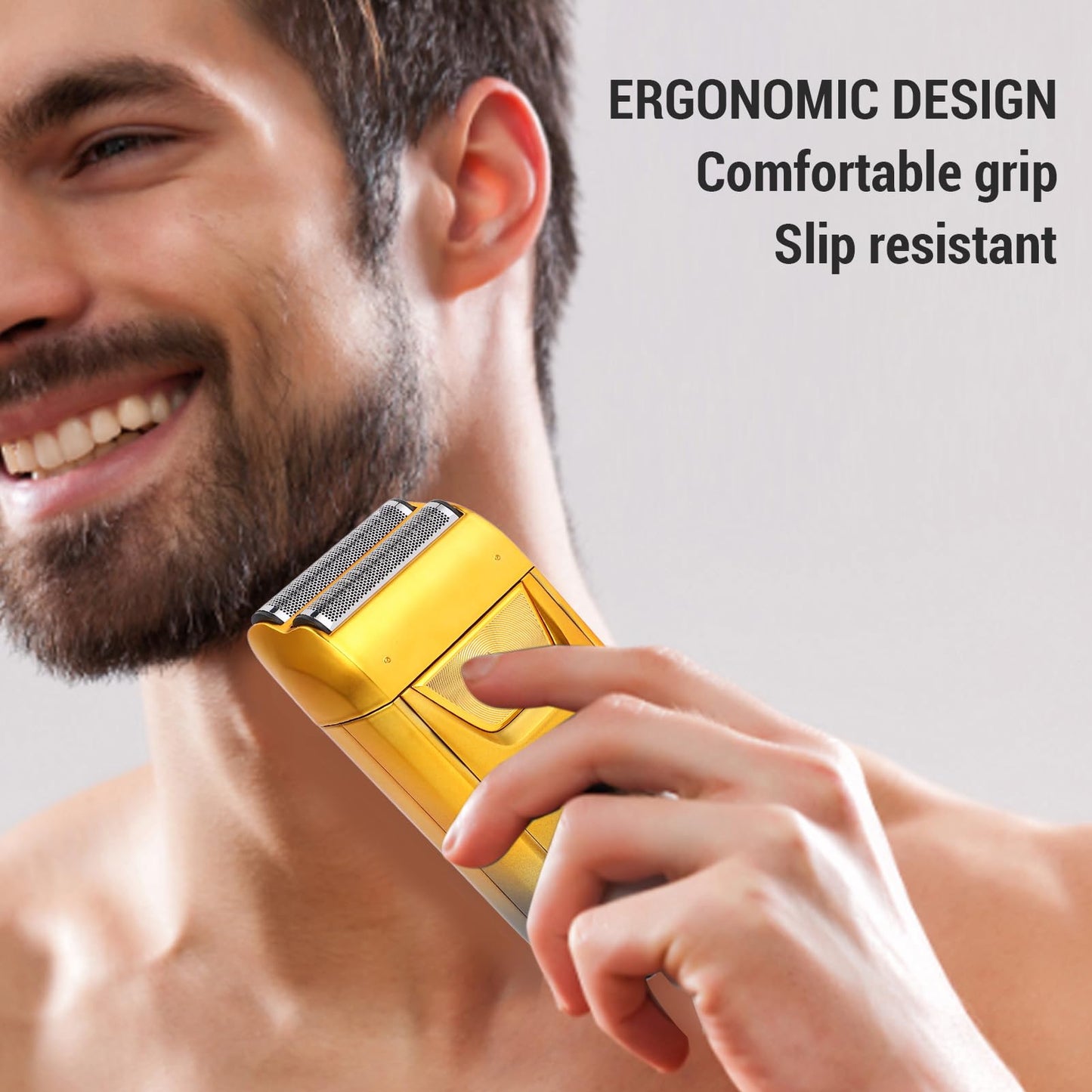 Brrnoo Electric Foil Clipper for Men LED Display Sideburn Clippers and Trimmer with 1200mAh Battery, Adjustable Head, Double Foils Hair and Beard Beauty and Personal Care Brrnoo