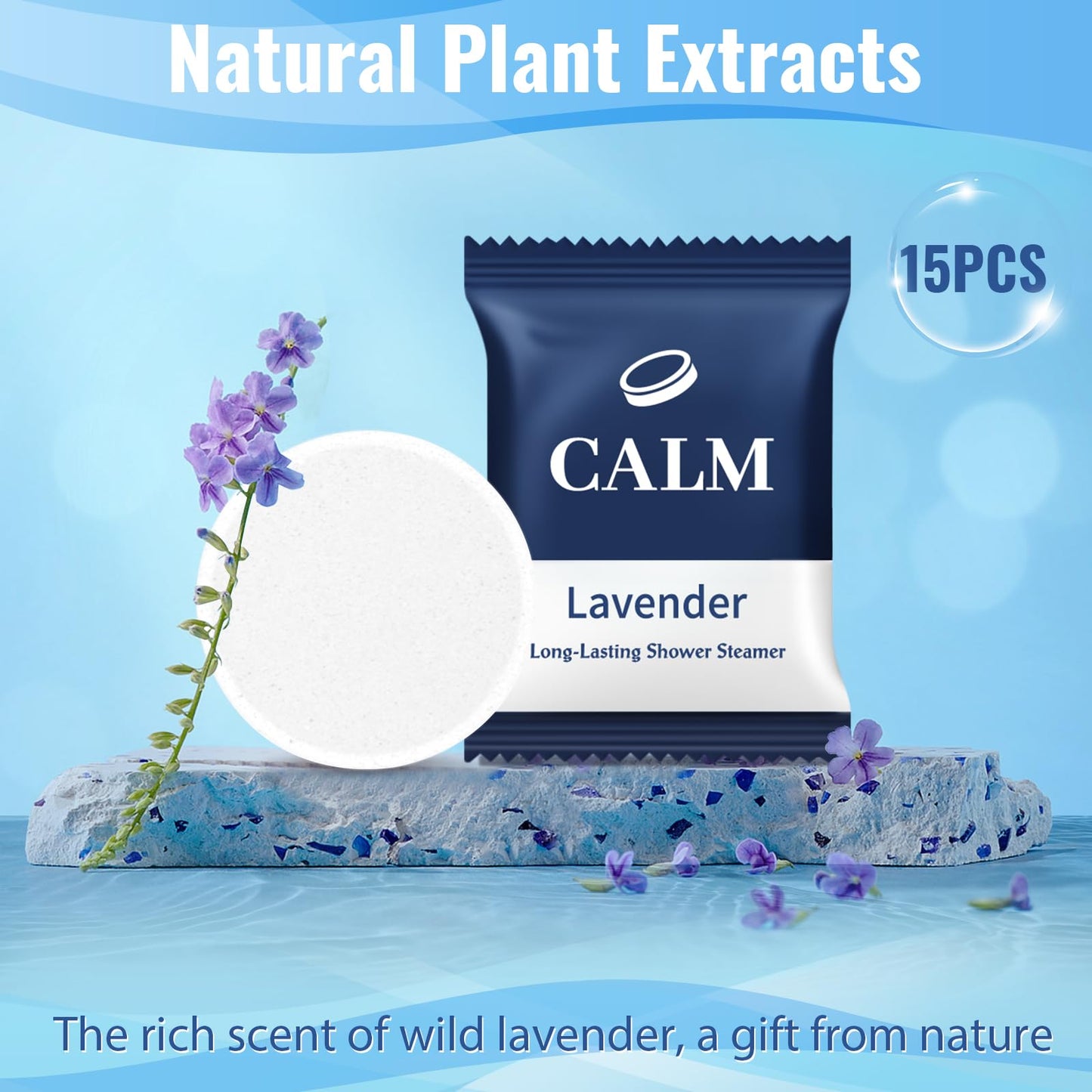 TranquilBliss Shower Steamers-15 Pack Shower Bombs with Lavender Scent, Self-Care Presents for Women Who Have Everything, Relaxation Birthday Presents Beauty and Personal Care TranquilBliss