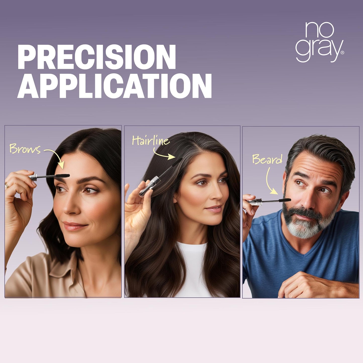No Gray Quick Fix, 1N Black, Instantly Hide Gray, Silver & White Hair, Easy to Use Applicator, Compact & Travel Friendly, Vegan & Cruelty Free Beauty & Personal Care No Gray