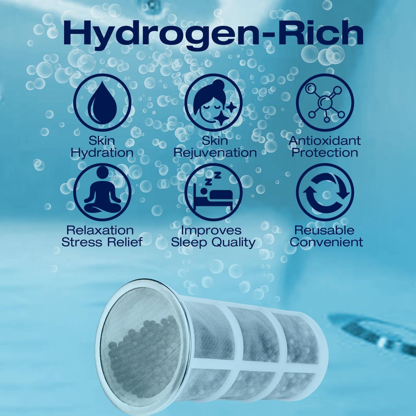 H&G Lifestyles Hydrogen Bath Tablets, H2 Hydrogen Water for Bathing SPA,Hydrogen-Rich Balls Improves Skin Glow Deep Hydration Anti-Aging Stress Relief Beauty and Personal Care H&G lifestyles