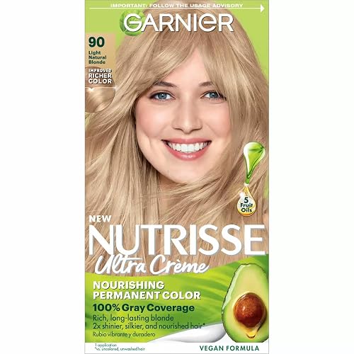 Garnier Nutrisse Nourishing Color Creme, Light Natural Blonde [90] 1 ea (Pack of 12) Beauty & Personal Care Garnier