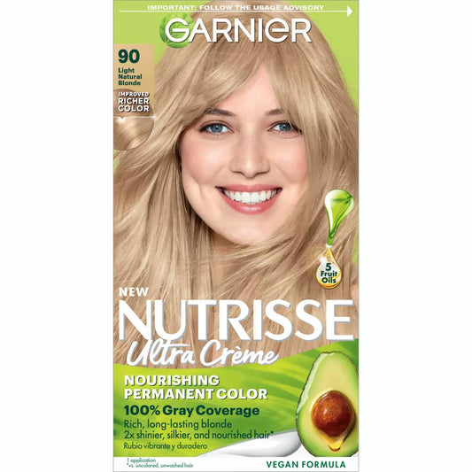 Garnier Nutrisse Nourishing Color Creme, Light Natural Blonde [90] 1 ea (Pack of 12) Beauty & Personal Care Garnier