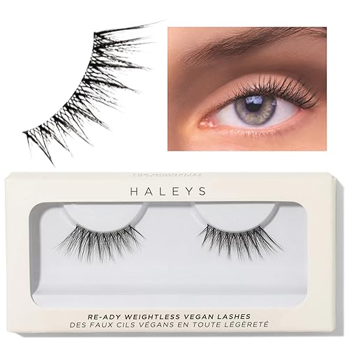 HALEYS Re-ady Weightless Vegan Lashes (Minimalist), Lightweight & Comfortable All-Day Wear, Made with Synthetic Fiber, Reusable Strips, Easy to Apply Beauty & Personal Care HALEYS