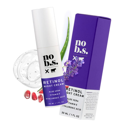 No Bad Stuff - Retinol Cream for Face with Hyaluronic Acid & Vitamin E, Retinol, Wrinkle Cream & Spot Corrector, Vegan, Cruelty Free & Gluten Free Beauty & Personal Care NO B. S. NO BAD STUFF