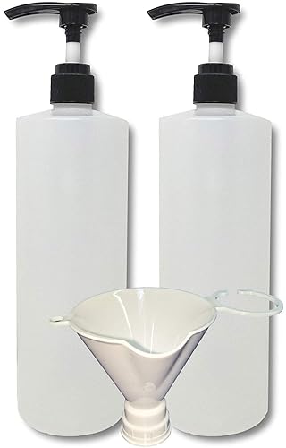32oz (1 quart) Refillable Empty Pump Bottle Soap Dispensers for Hand Soap, Shampoo, Shower Gel, Body Wash and Lotion, BPA-Free HDPE Plastic Beauty & Personal Care Earth's Essentials