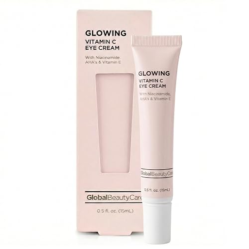 Global Beauty Care Glowing Vitamin C Eye Cream - Radiant Under Eye Treatment to Support Smooth Looking Skin with Niacinamide, AHA & Vitamin E Beauty & Personal Care Global Beauty Care