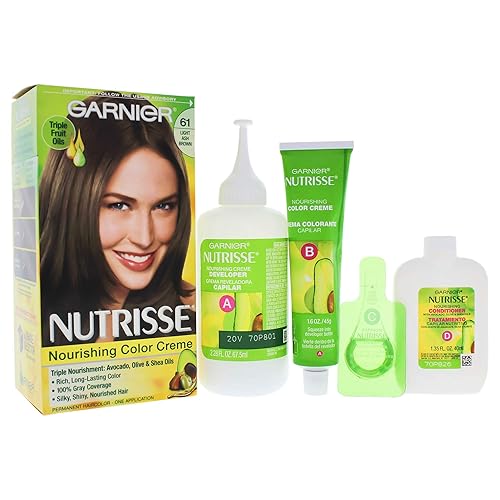 Garnier Nutrisse Nourishing Color Creme # 61 Light Ash Brown Hair Color For Unisex 1 Application Beauty & Personal Care Garnier