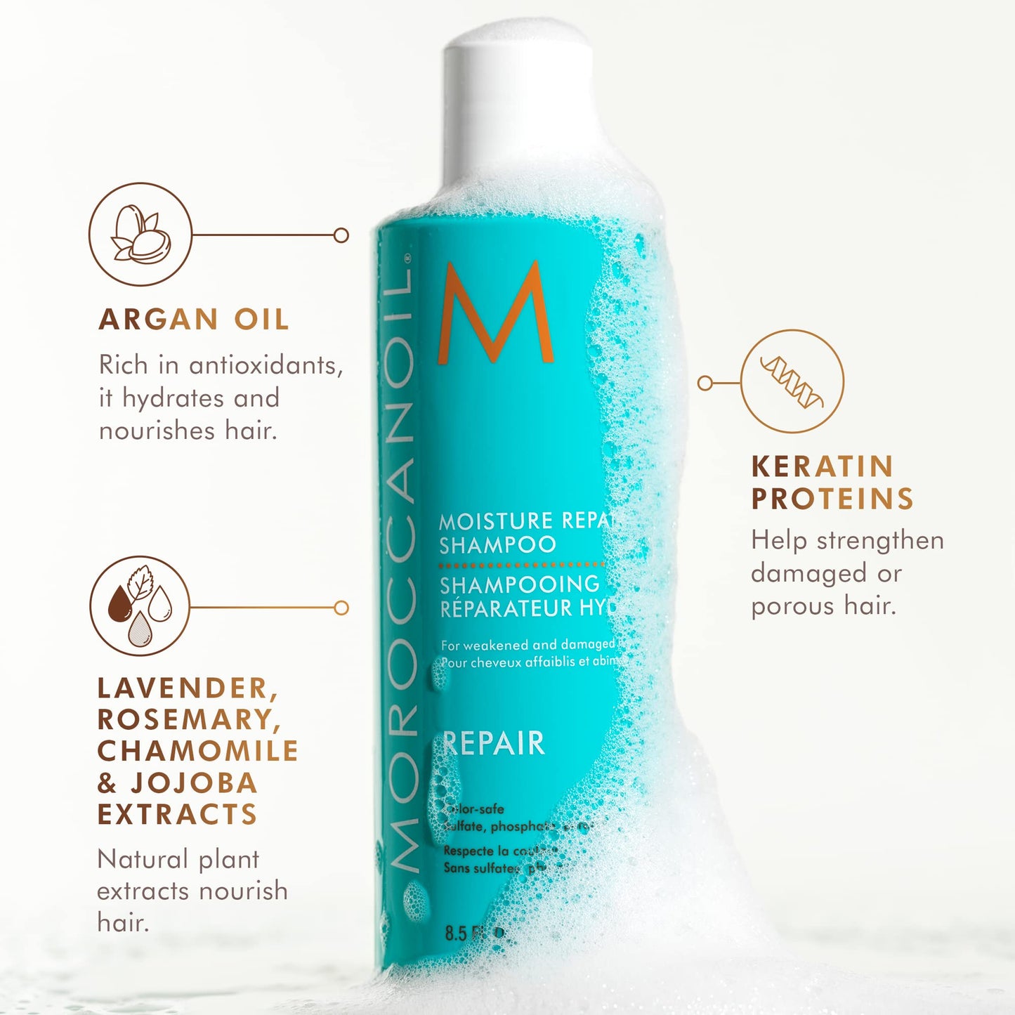 Moroccanoil Moisture Repair Shampoo, 8.5 Fl Oz Beauty and Personal Care Moroccanoil