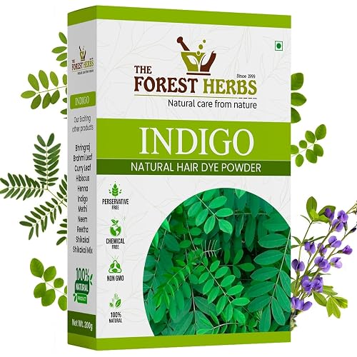 The Forest Herbs Natural Care From Nature Organic Indigo Powder for Hair Colour, 200g (Pack of 1) Beauty & Personal Care THE FOREST HERBS Natural care from nature