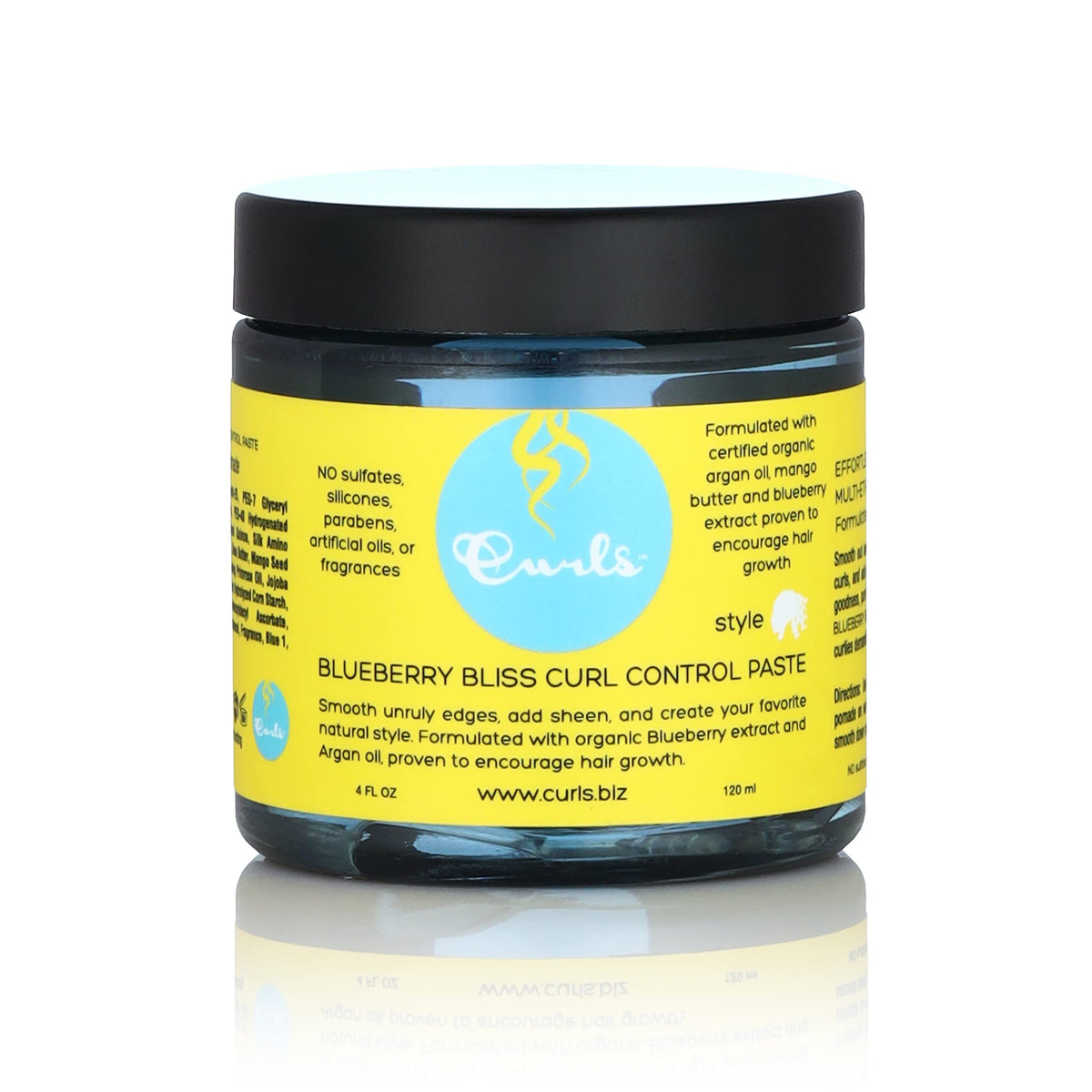 Curls Blueberry Bliss Control Paste - 4 fl oz, For Wavy, Curly, and Coily Hair Types, Smoothes Out and Slicks Down Edges, Tames Frizz & Adds Sheen Beauty & Personal Care Curls