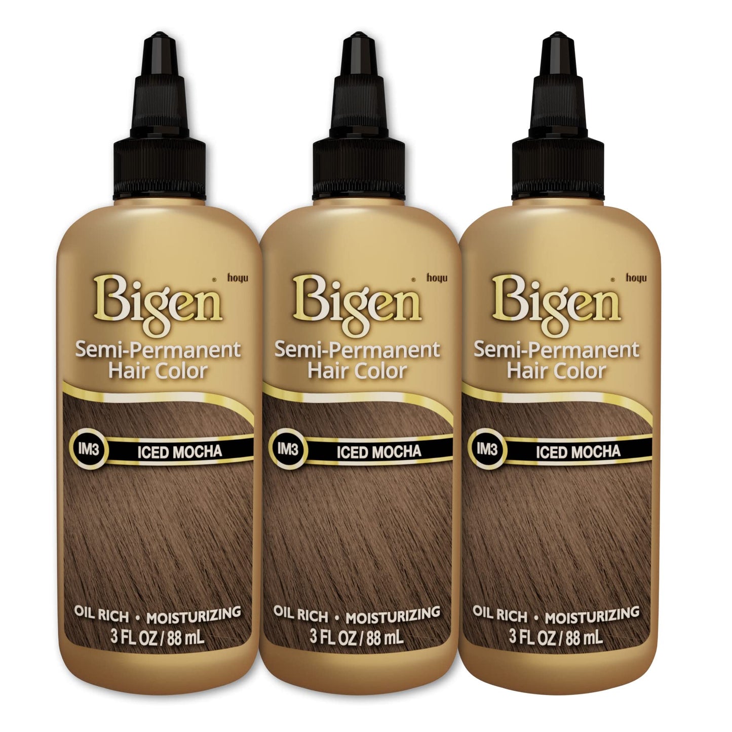 IM3 Iced Mocha Bigen Semi Permanent Hair Color (3 Pack) Beauty & Personal Care Bigen