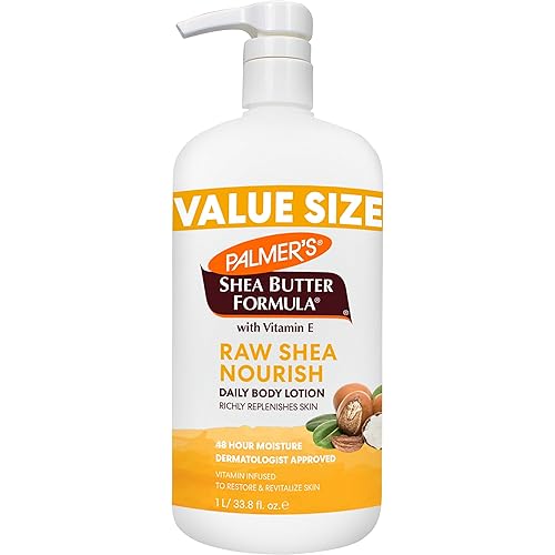Palmer's Shea Formula Raw Shea Body Lotion for Dry Skin, Hand & Body Moisturizer, Value Size Pump Bottle, 33.8 Ounces (Pack of 1) Beauty & Personal Care Palmer's