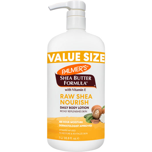 Palmer's Shea Formula Raw Shea Body Lotion for Dry Skin, Hand & Body Moisturizer, Value Size Pump Bottle, 33.8 Ounces (Pack of 1) Beauty & Personal Care Palmer's
