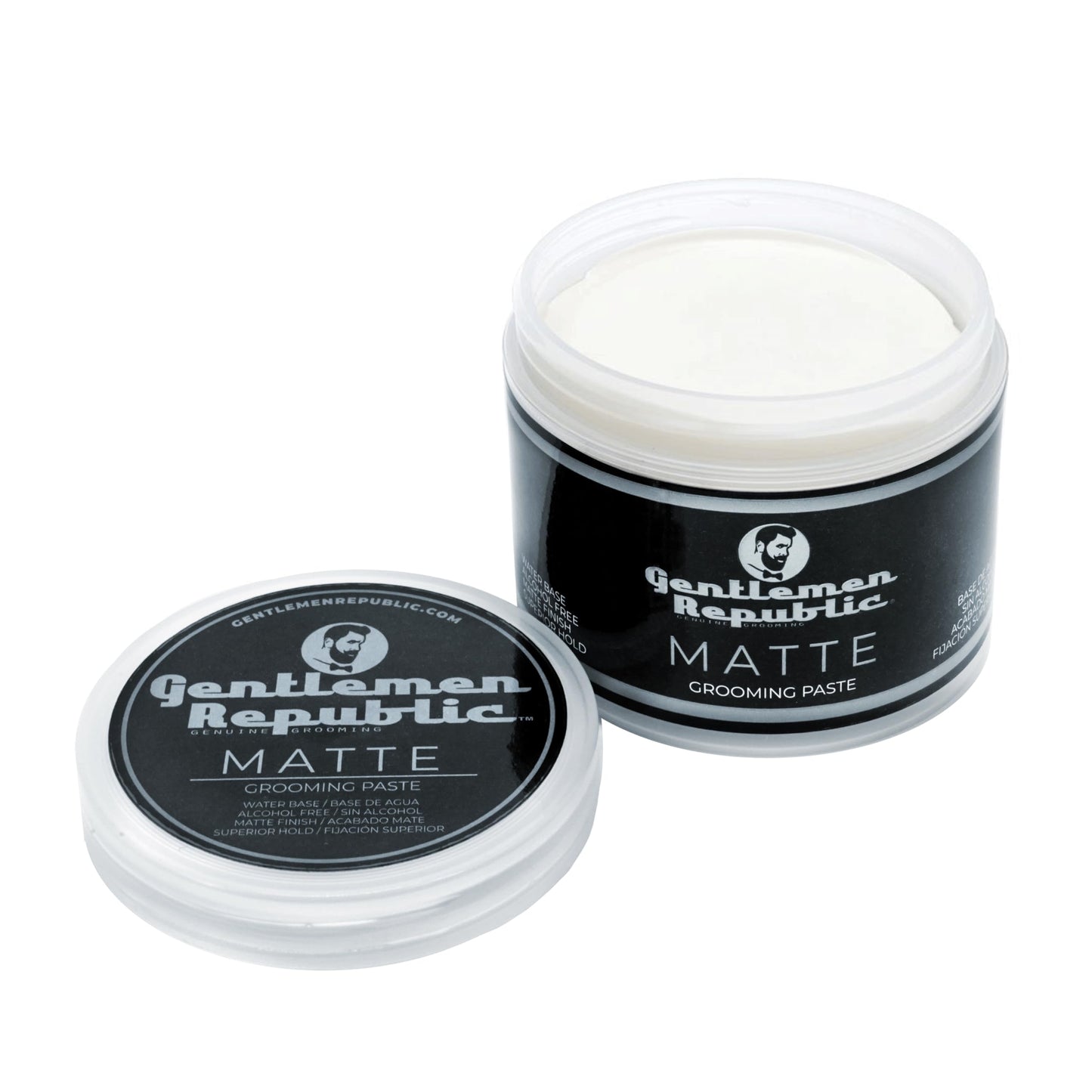 Gentlemen Republic 4oz Matte Paste for Men - Water-Based Men's Hair Paste with Strong Hold & Matte Finish - Alcohol-Free Hair Styling for Natural Beauty & Personal Care Gentlemen Republic