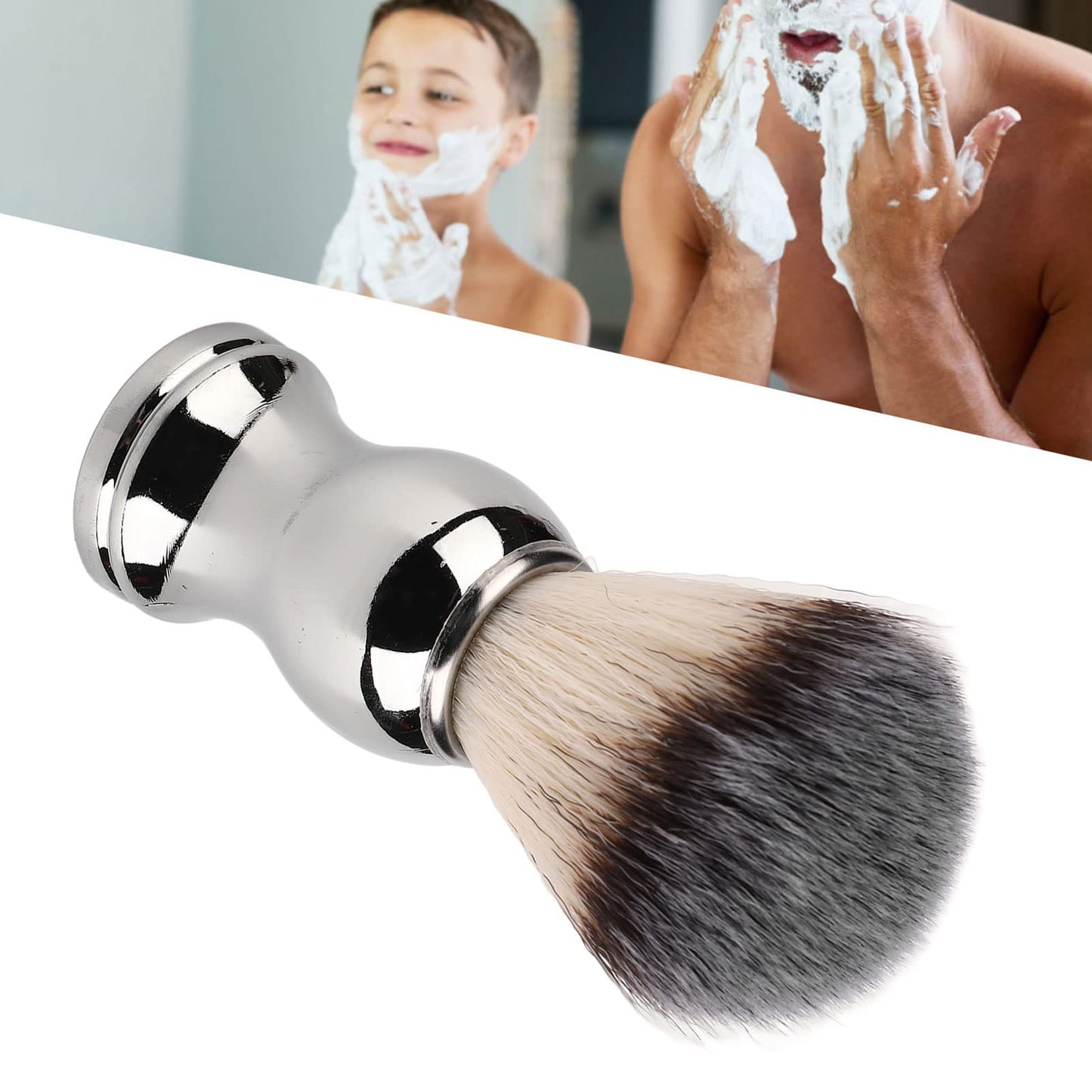 Premium Men's Shaving Brush, Soft fibers Strong Cleaning Force, Silver Plated Handle, Home Salon Use Beauty and Personal Care goodstumbler