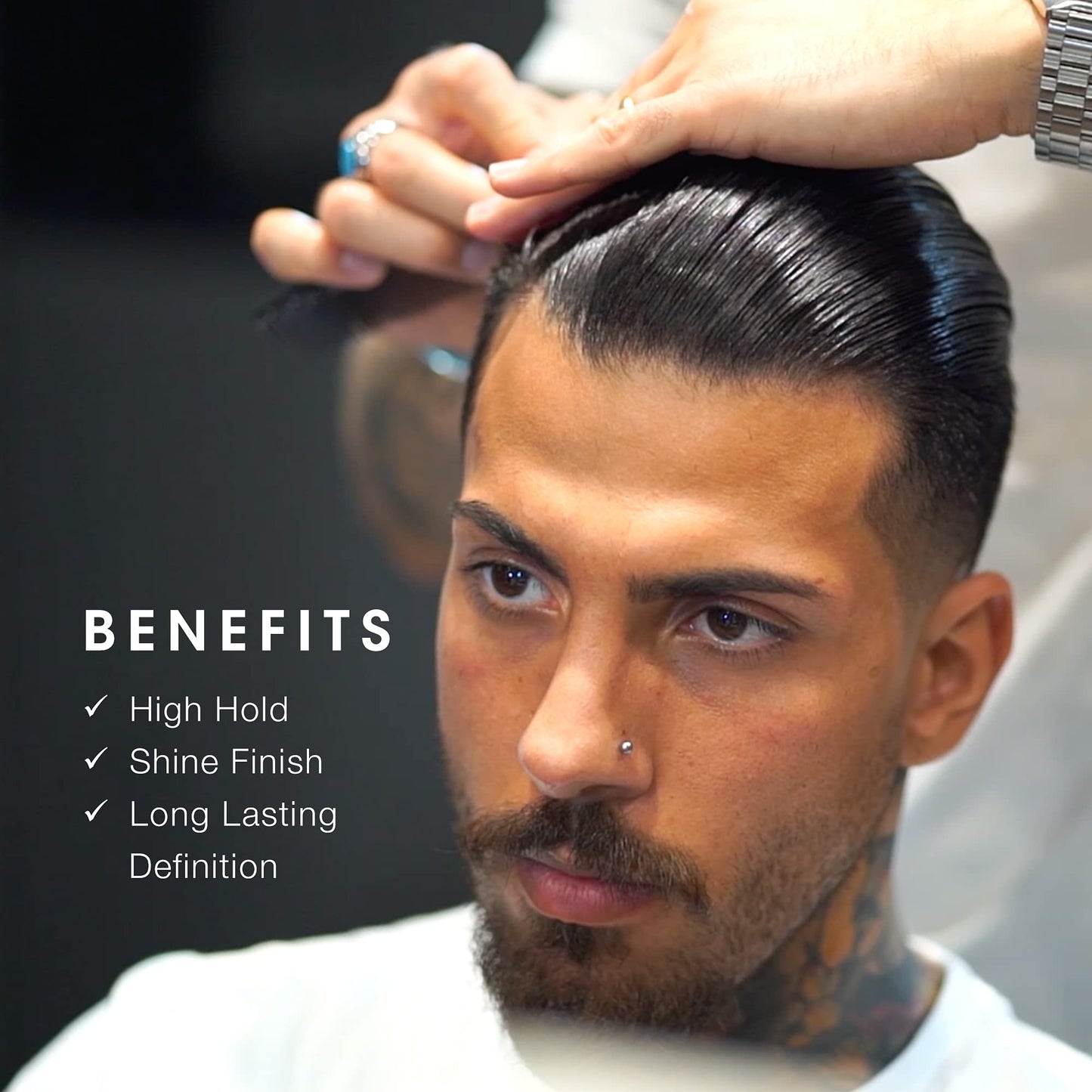 Pacinos Sleek - Signature Extra Hold Pomade with Shine, Long Lasting Definition, All Hair Types, 2 fl. oz. Beauty & Personal Care Pacinos