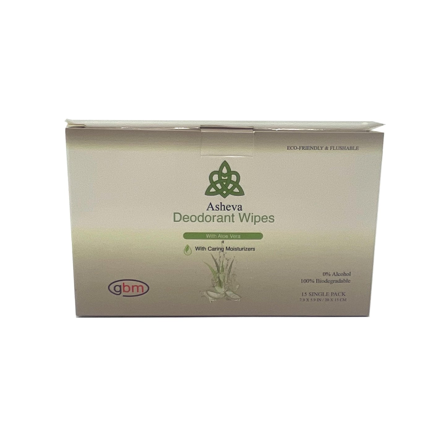 Asheva - Individually Packaged Deodorant Wipes - Box of 15 Wipes (Fresh Scent) Beauty and Personal Care GBM