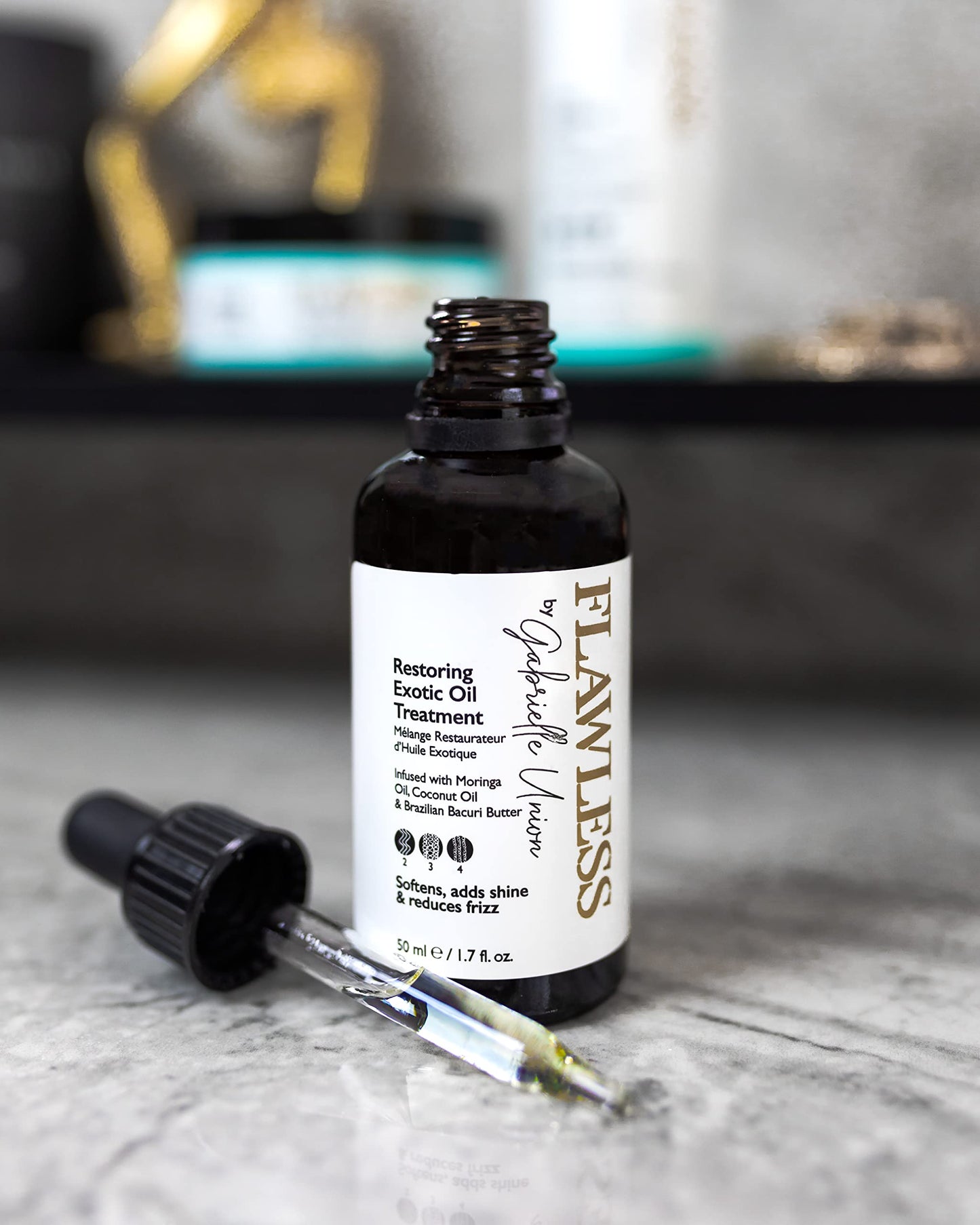 Flawless by Gabrielle Union Restoring Exotic Oil Treatment for Natural Coily Hair, 1.7 OZ Beauty & Personal Care Flawless by Gabrielle Union