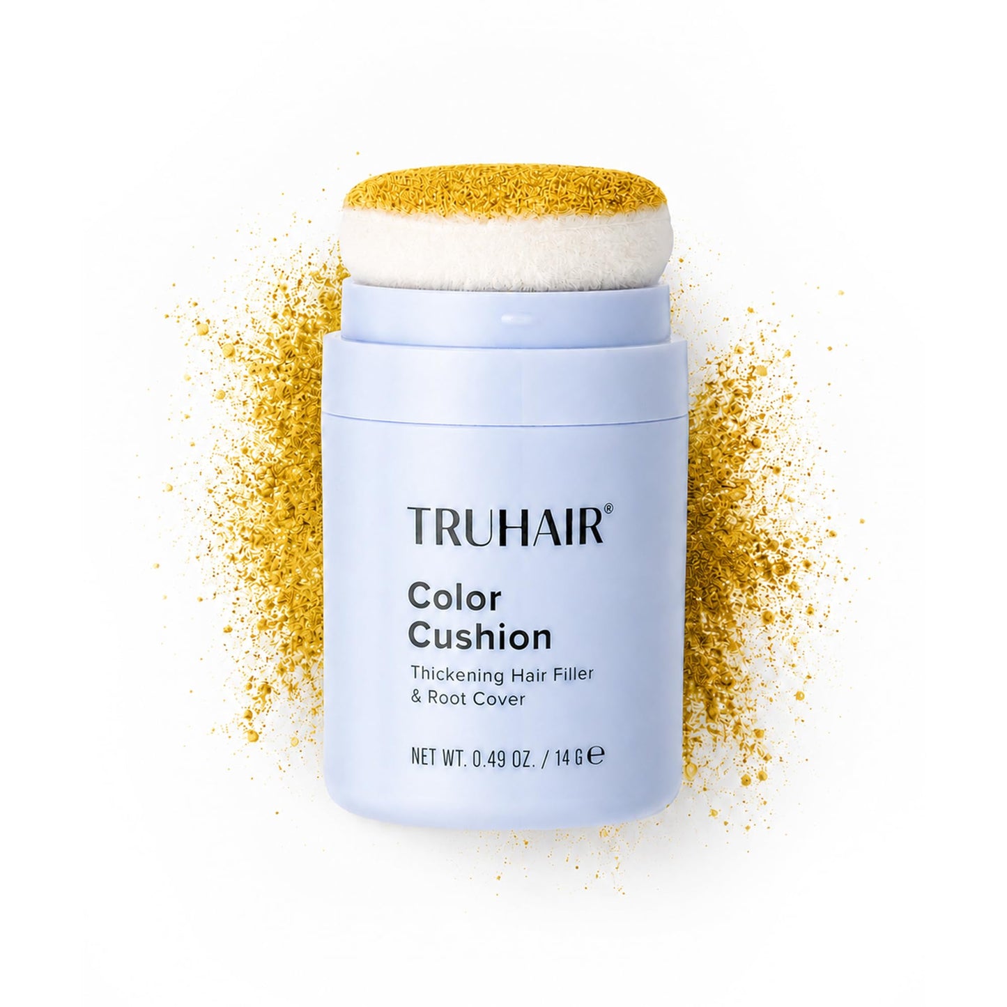 TRUHAIR Color Cushion Thickening Hair Filler & Root Cover Up Powder - Oil Absorbing Hair Fibers for Thinning Hair - Instant Volume, Gray Coverage Beauty & Personal Care Truhair