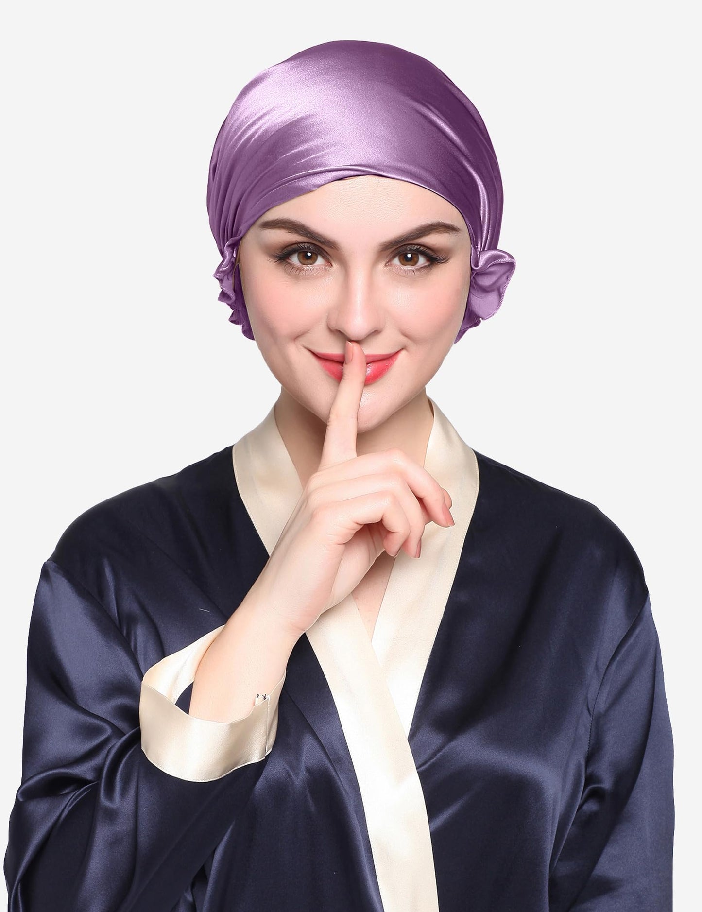 LilySilk Silk Bonnet for Sleeping Womens Sleep Cap 100% 19MM Mulberry Silk for Long Curly Hair Adjustable Stretchy Lavender Beauty and Personal Care LilySilk