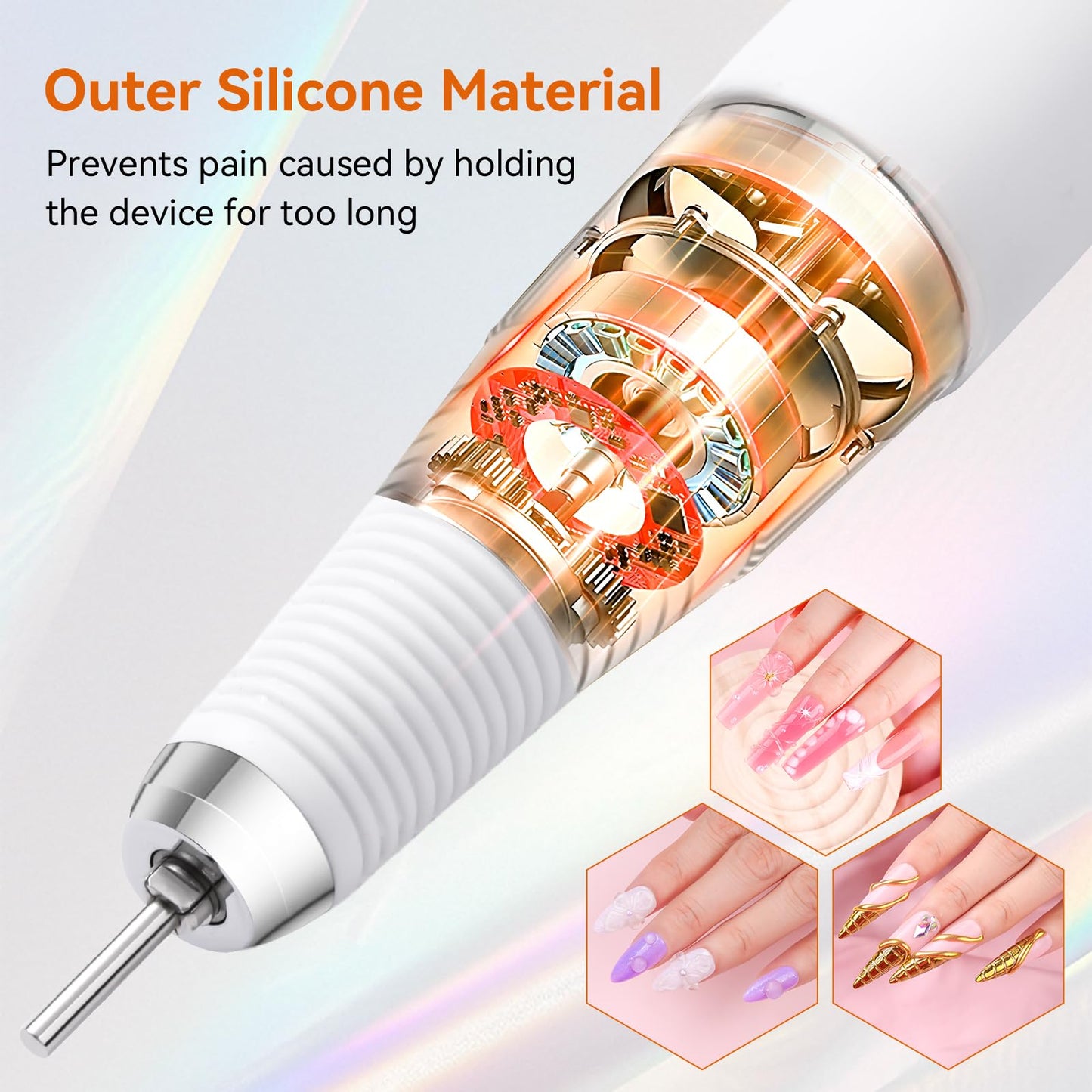 MAKARTT 30000RPM Electric Handpiece for Up200 Nail Drill Machine Professional E File 3 Pins White Beauty & Personal Care Makartt
